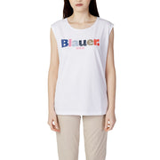 Blauer White Cotton Tops & T-Shirt