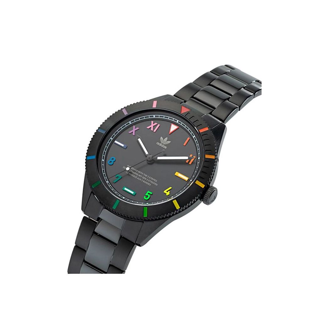 Adidas Black Stainless Steel Stainless Steel Watch