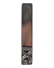 Dolce & Gabbana Silver Tone Brass Logo Branded Tie Clip Bar