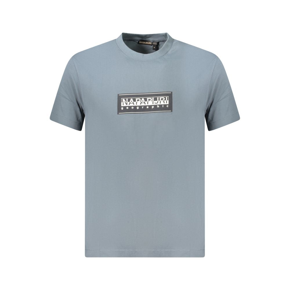 Napapijri Gray Cotton Men T-Shirt