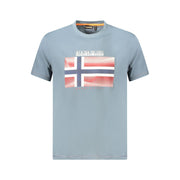 Napapijri Gray Cotton Men T-Shirt