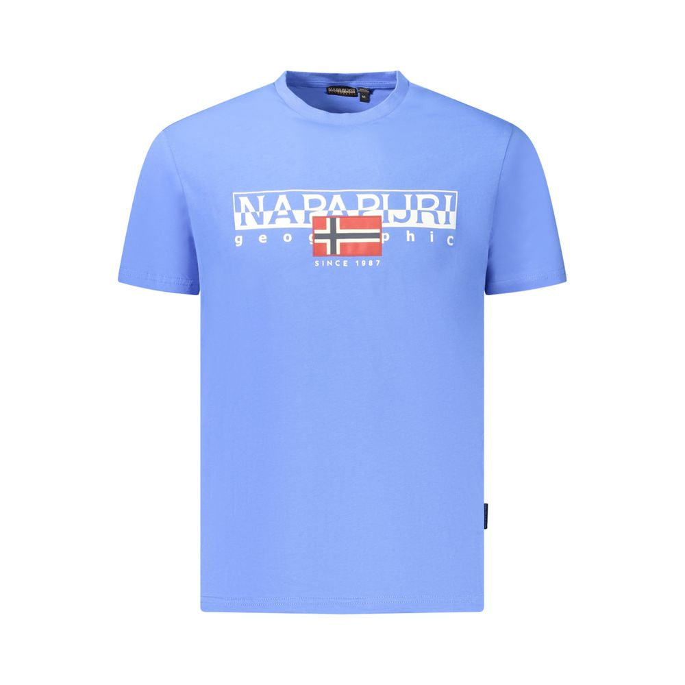 Napapijri Blue Cotton Men T-Shirt
