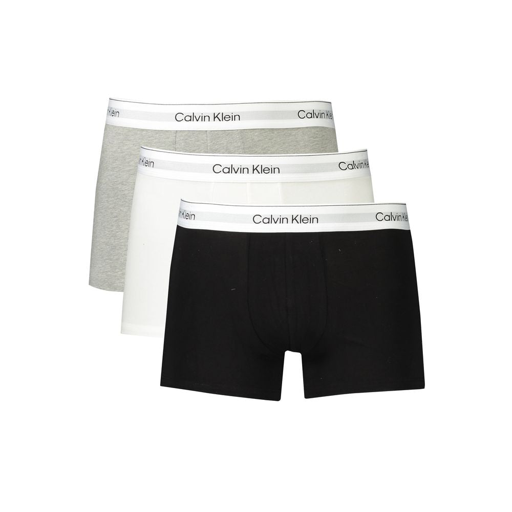Calvin Klein Gray Cotton Men Boxer