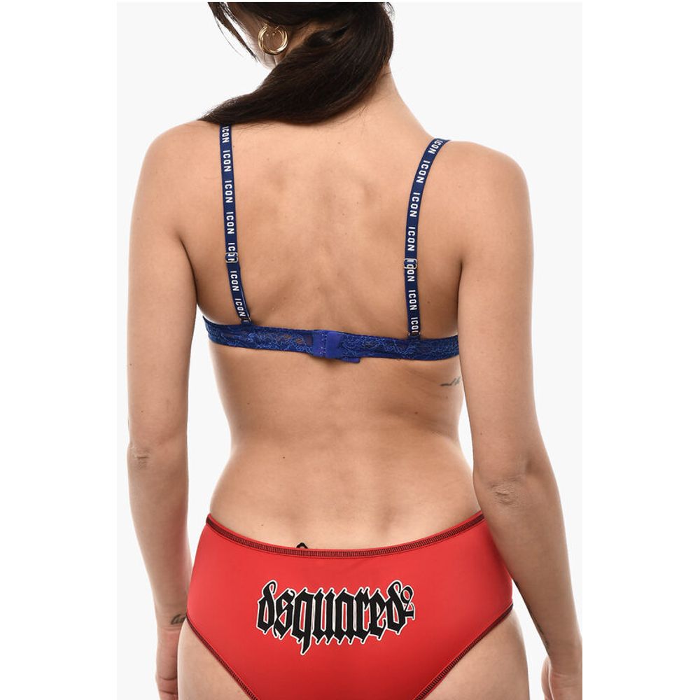 Dsquared² All-Over Logo Lace ICON Balconette Bra