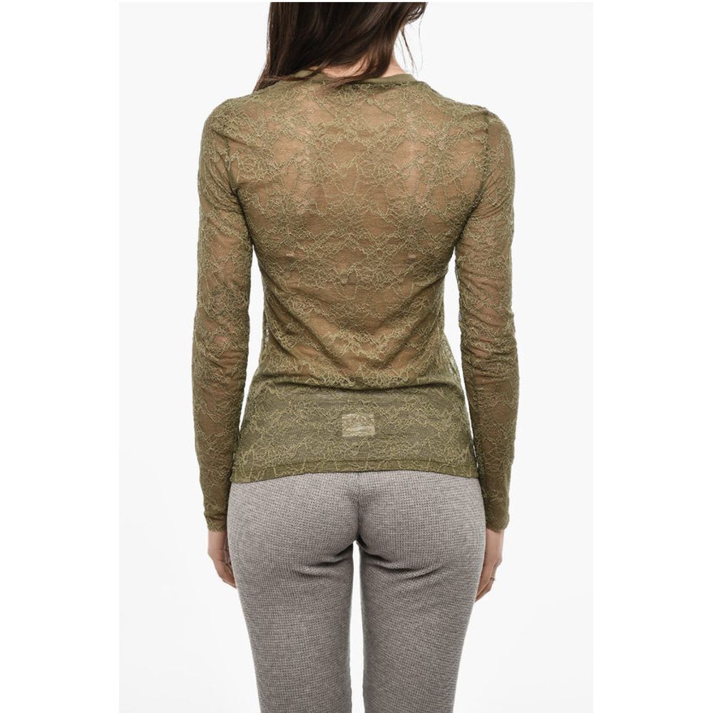 Dsquared² Solid Color Lace Top