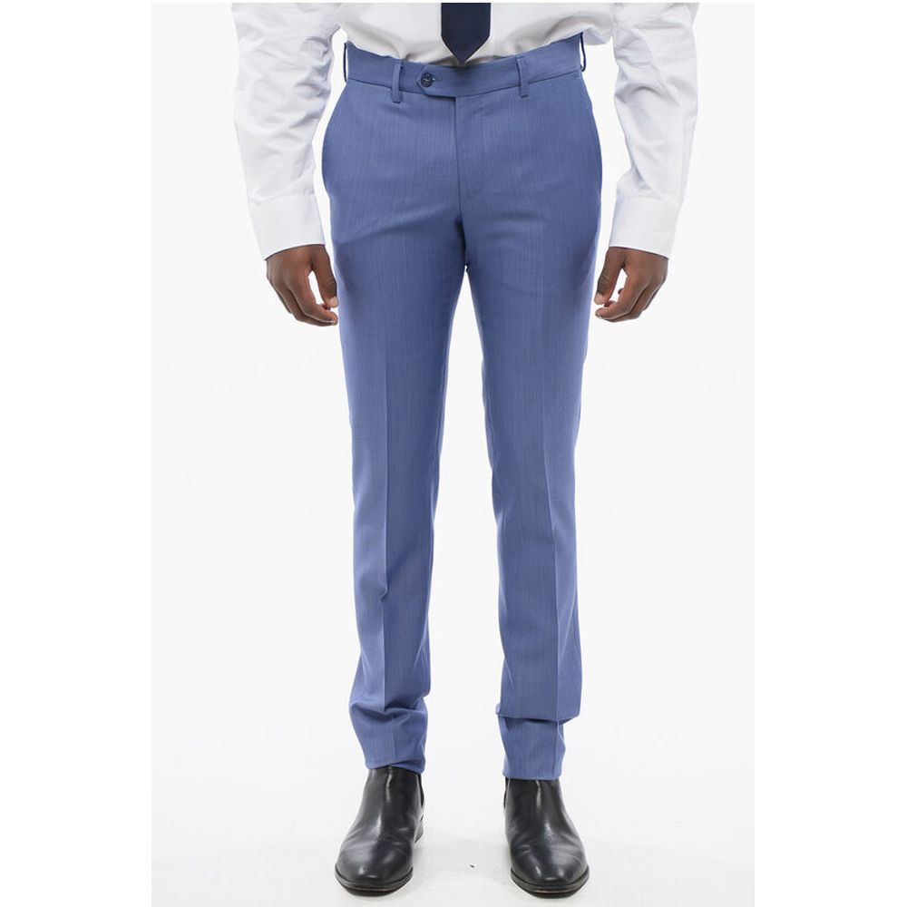 Brian Dales Bird's Eye Wool Suit with Flap Pockets