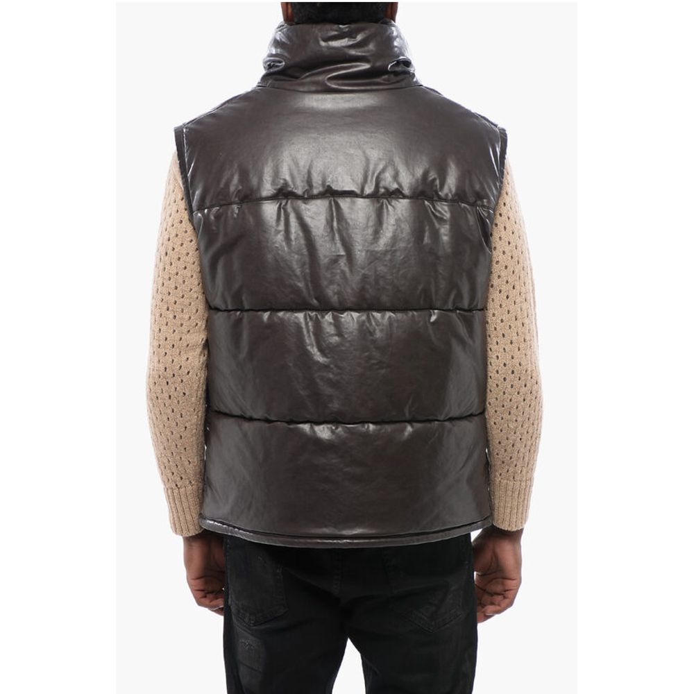 Dsquared² Eco-leather Sleeveless Down Jacket