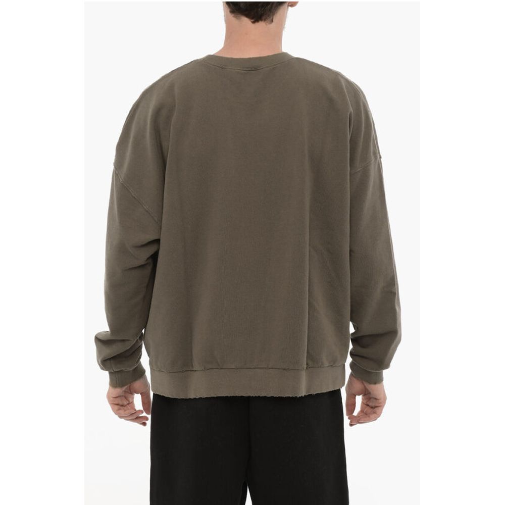 Palm Angels Vintage Effect Crew-Neck Sweatshirt with Embossed Monogram