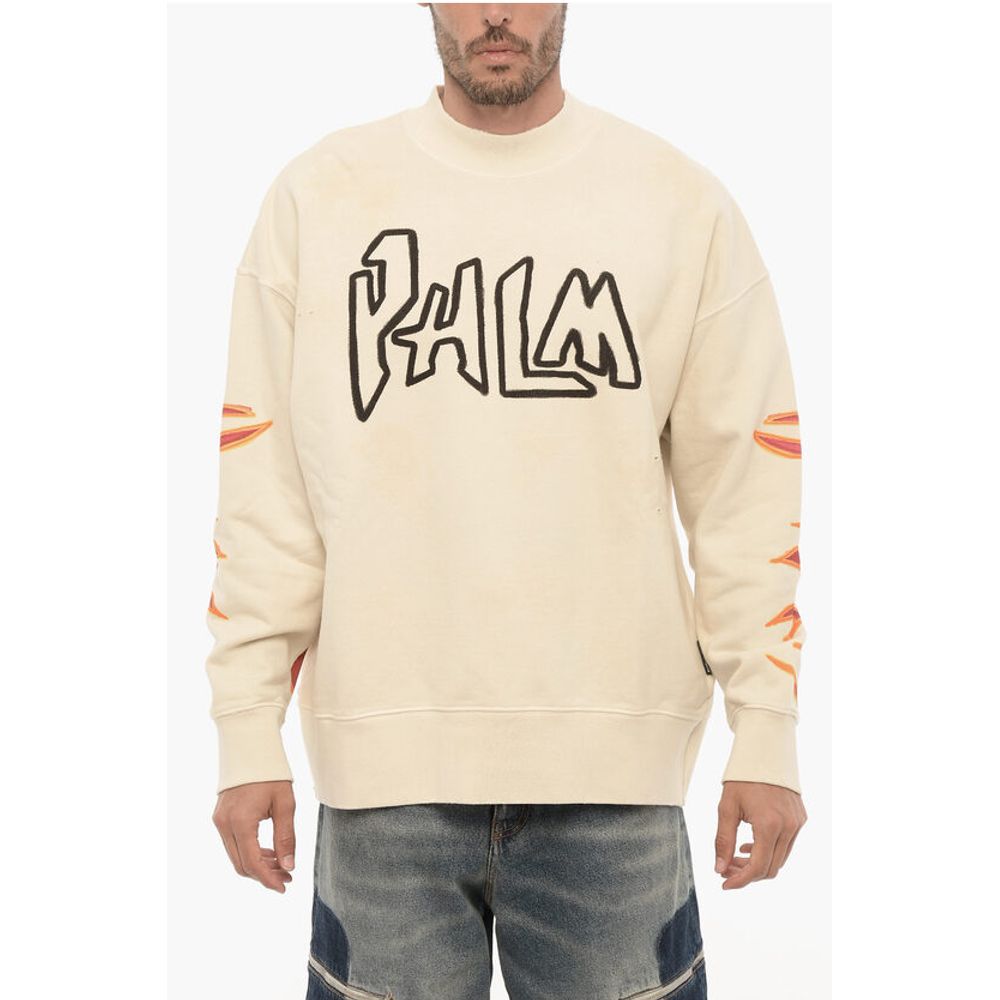 Palm Angels Printed Turtleneck Sweatshirt