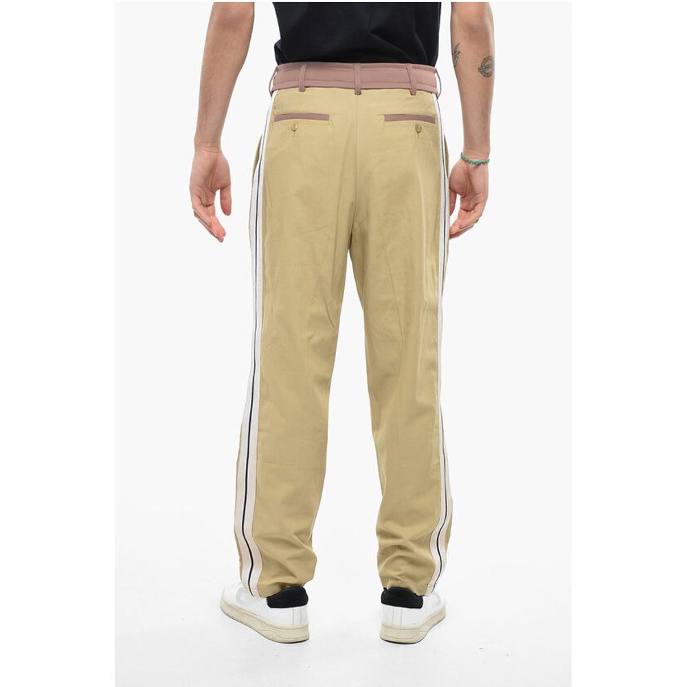 Palm Angels Pants With Contrasting Bands And Coulisse
