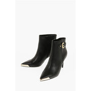 Versace JEANS COUTURE Faux Leather SCARLETT Booties with Side Zip an