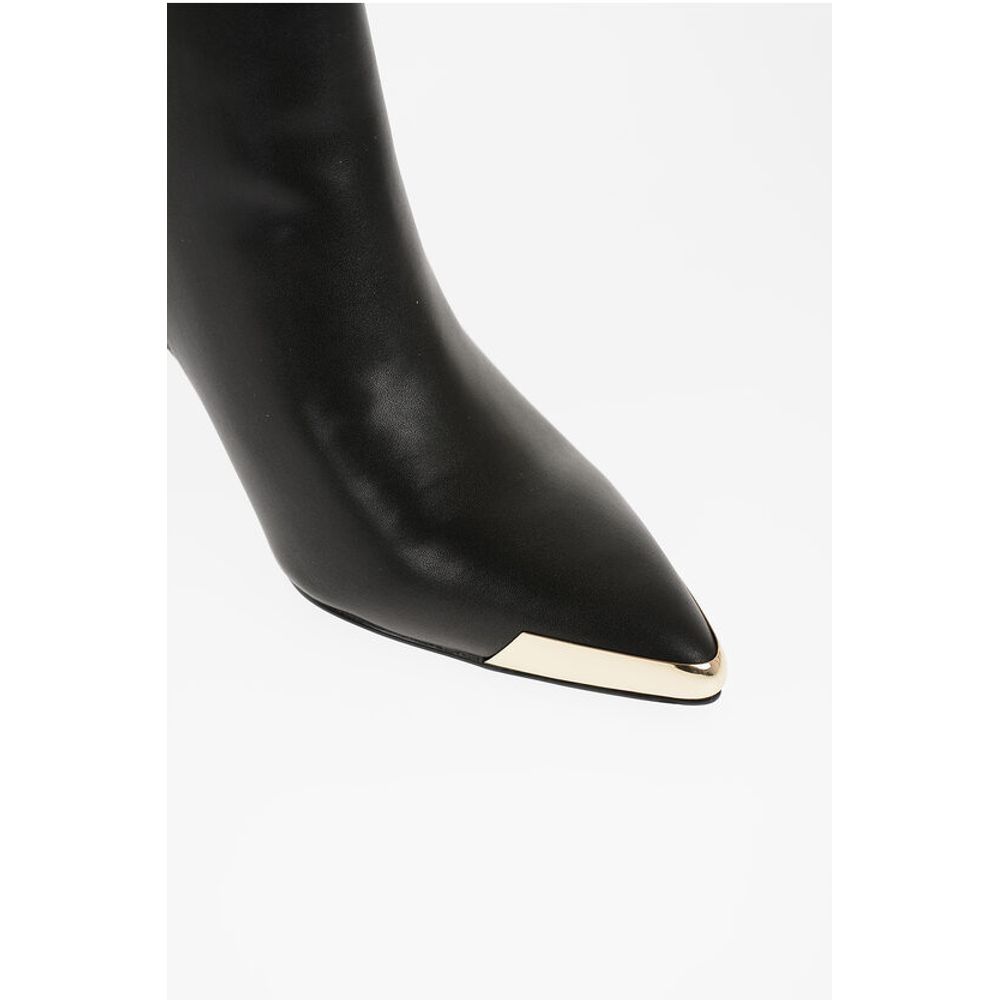 Versace JEANS COUTURE Faux Leather SCARLETT Booties with Side Zip an