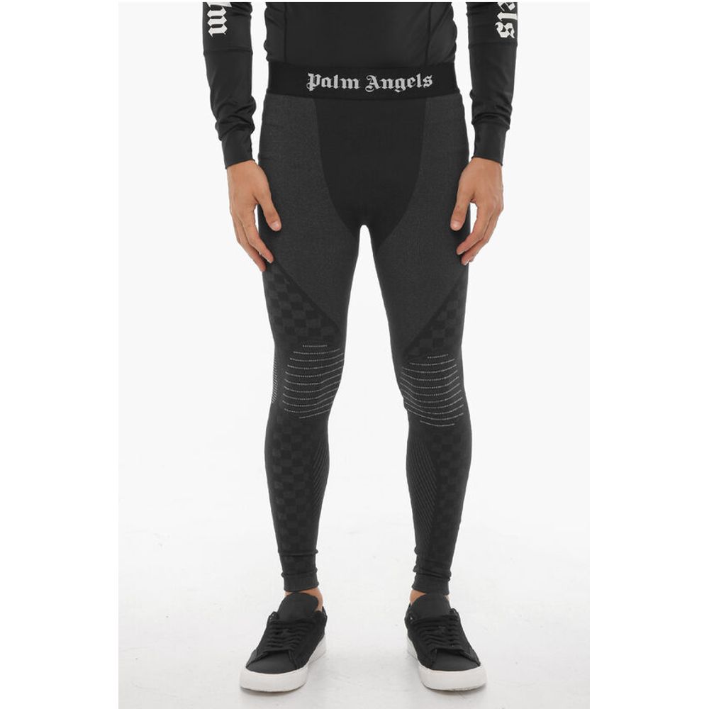 Palm Angels Stretch Fabric Active Leggings