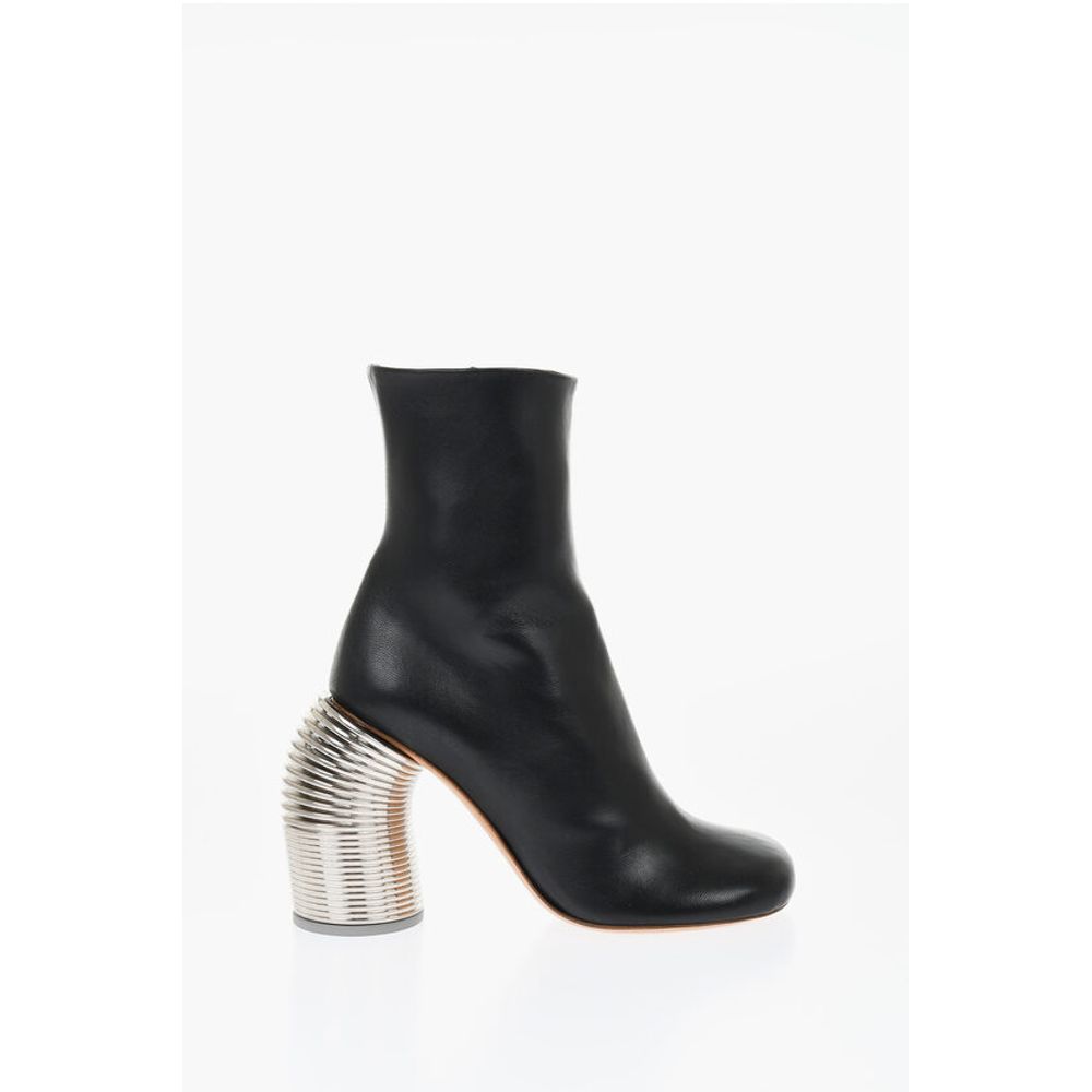 Off-White Leather SPRING Booties Statement Heel 11 cm