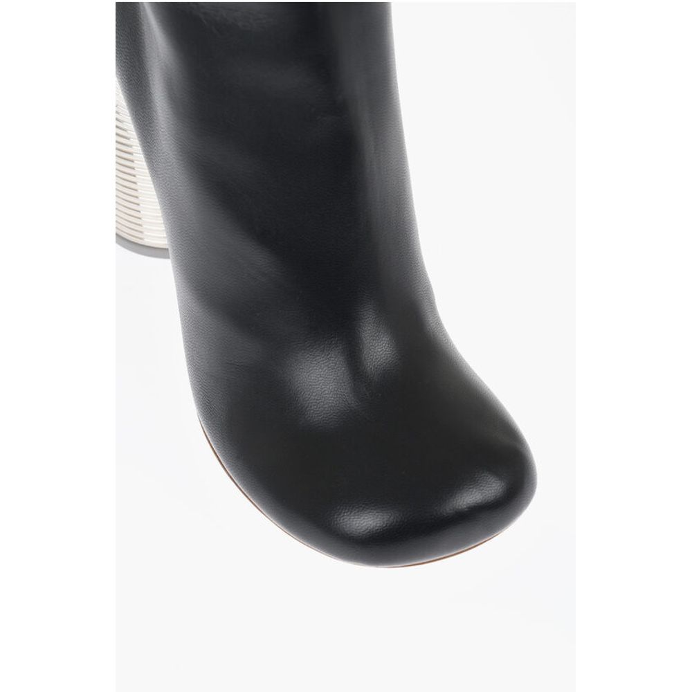 Off-White Leather SPRING Booties Statement Heel 11 cm