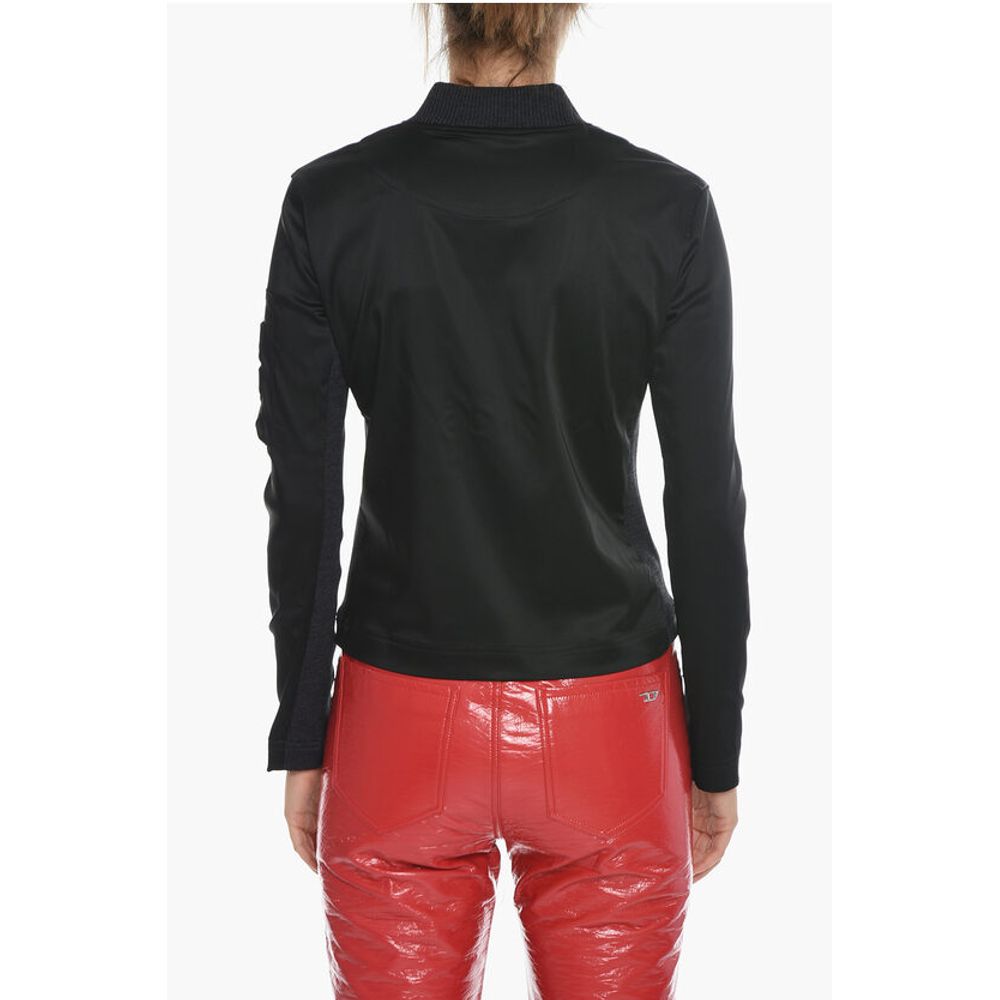 Diesel Satin T-OPUNTIA Bomber Jacket with Contrasting Details and S