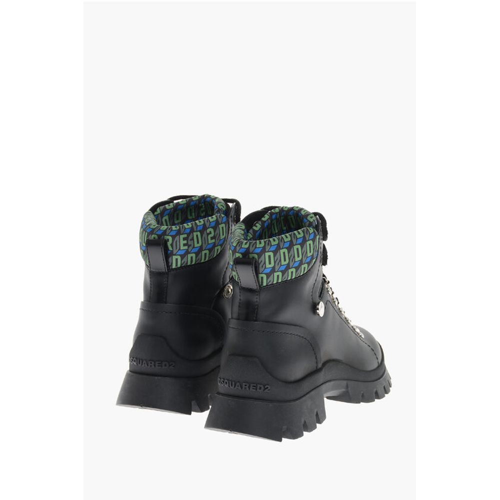 Dsquared² Trecking Boots with Monogram Fabbric Inserts
