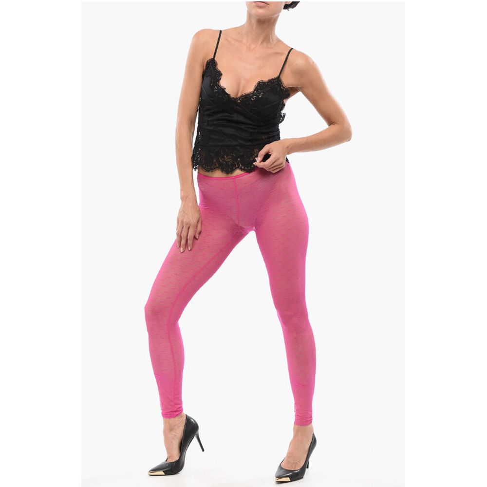 Dsquared² Silk and Lace Crop Top