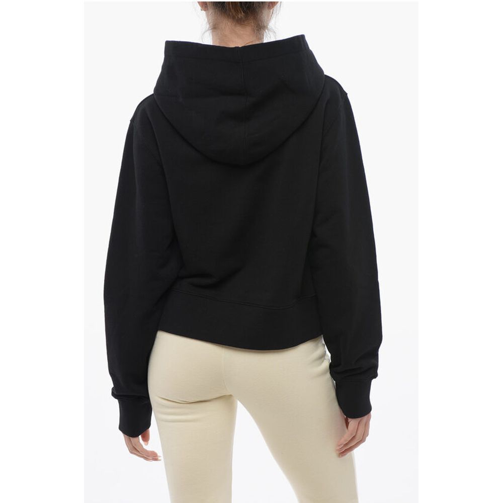 Palm Angels Brushed Cotton Hoodie With Embroidered Hoodie