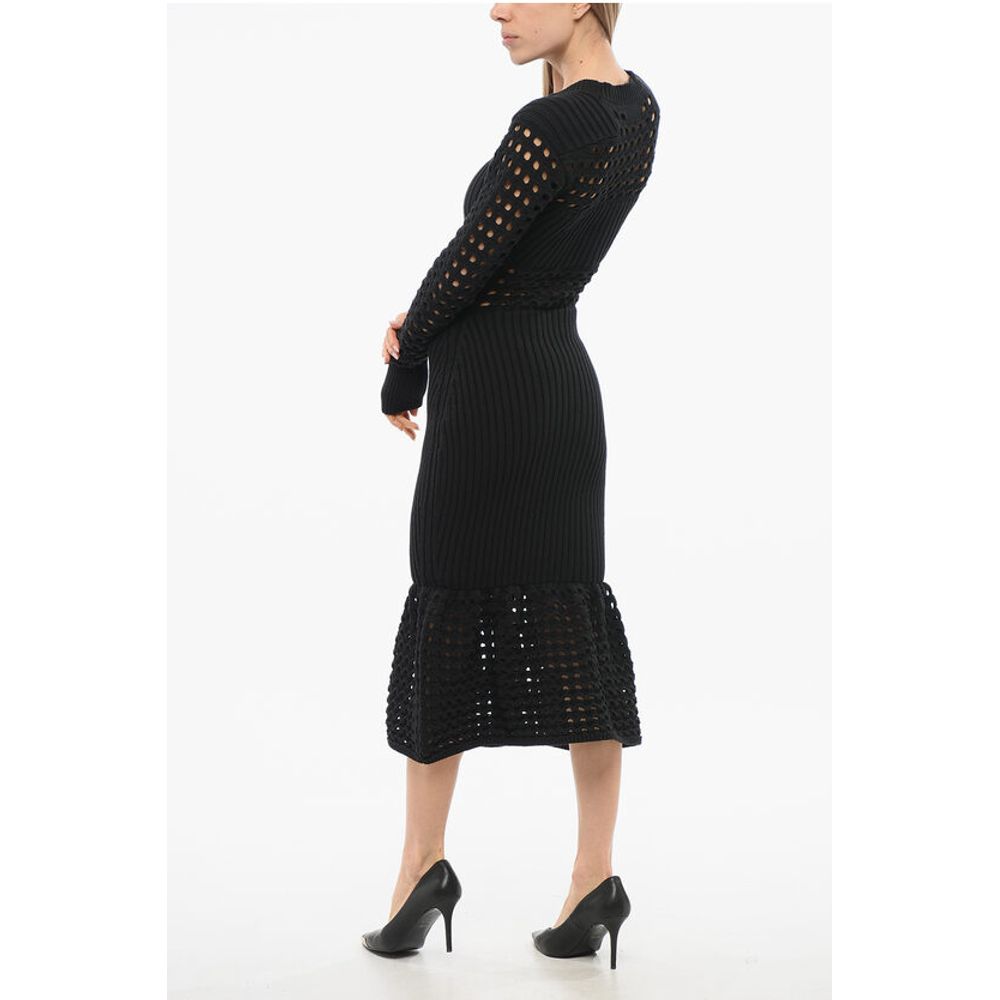 Alexander McQueen Openwork Knitted Trumpet Dress