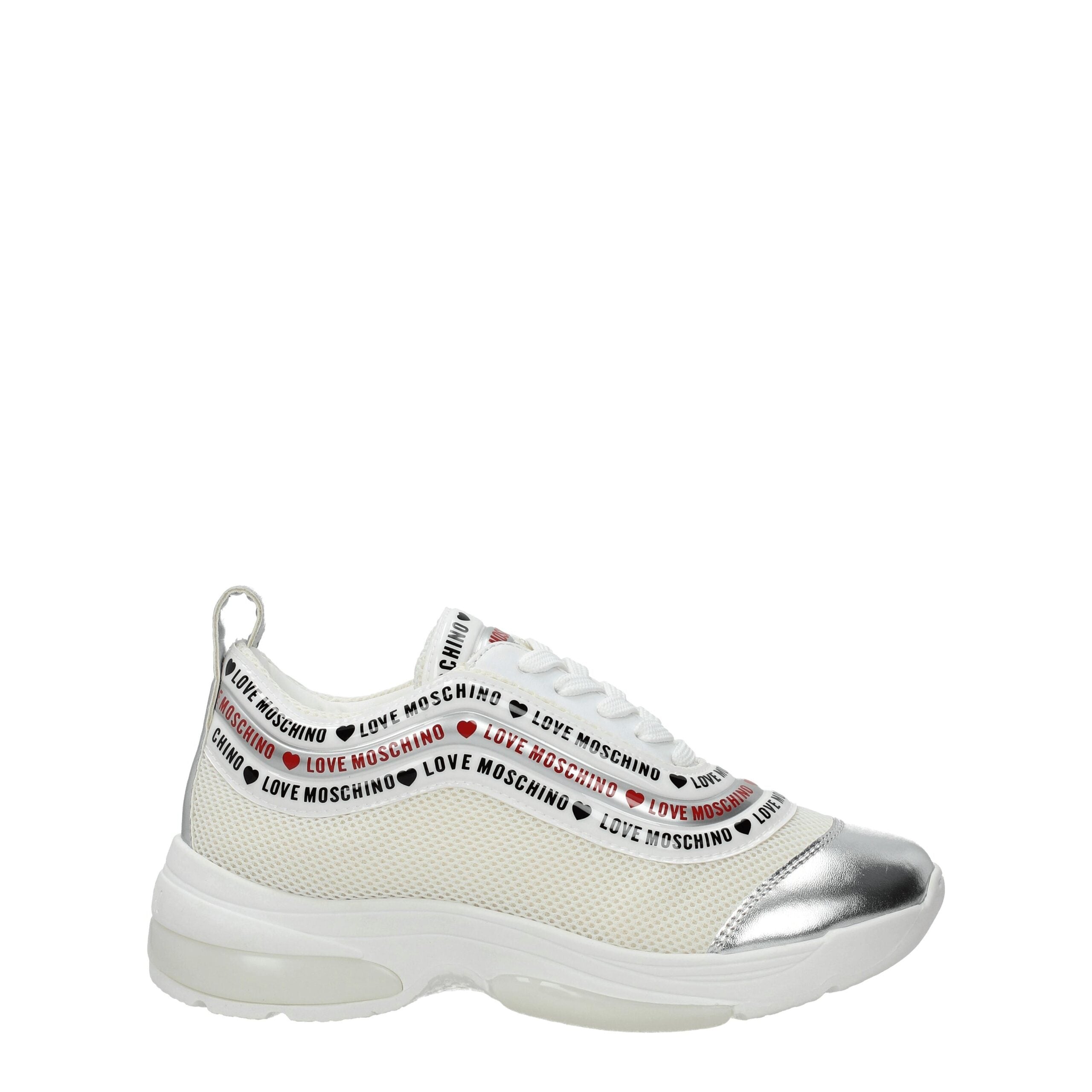 Love Moschino Beige Fabric Sneakers